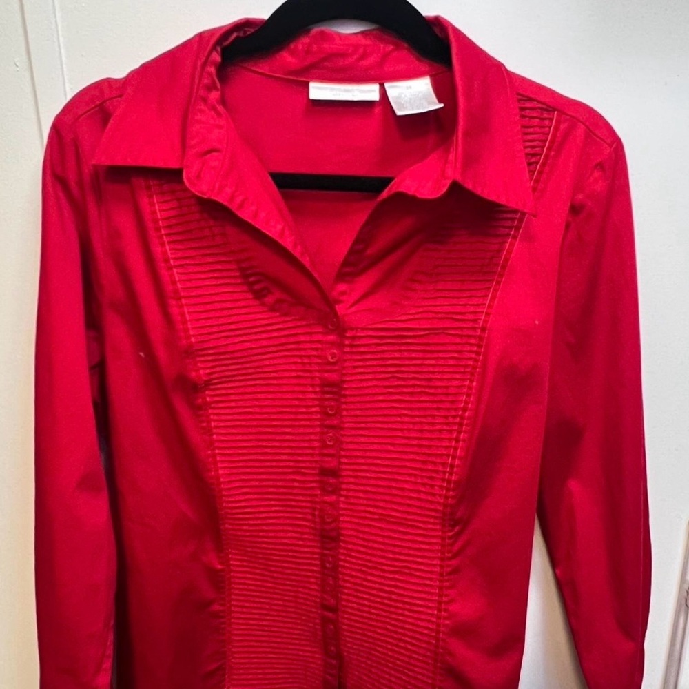 Worthington Women's Scarlet Button-Down Shirt